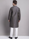 Men's Black Printed Silk Blend Kurta Payjama-JOKP-P-686Black