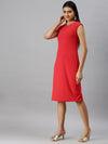 Women Red Solid Sheath Dress-AE-9881-Red