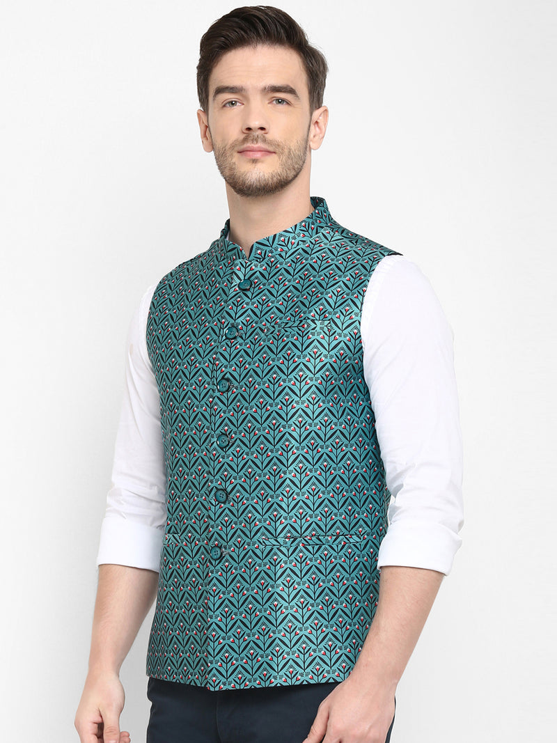 Hangup Men Standard Printed Men's Indian Wear-170A_PrintedDup_Nehru