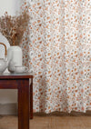 Forest bloom 100% cotton floral curtain for living room - Room darkening - Orange - Pack of 1-240421001