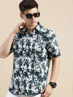 Men White Graphics Casual Shirt-LUANDAPRINT-0578-White