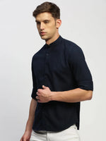 Men Navy Solid Shirt-DINAH-1682-Navyblue