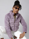 Women Solid Lavender Puffer Jacket-20239-Lavender