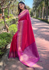 Suha Womens Fashion Ethnic Kanjeevaram Pink Color Sarees-MLSHWSA2024PNK