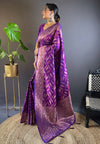 Suha Womens Fashion Ethnic Kanjeevaram Purple Color Sarees-MLSHWSA1987PUP