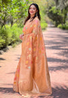 Suha Womens Fashion Ethnic Kanjeevaram Orange Color Sarees-MLSHWSA1968ORG