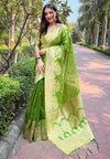 Suha Womens Fashion Ethnic Kanjeevaram Green Color Sarees-MLSHWSA1973GRN