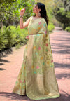 Suha Womens Fashion Ethnic Kanjeevaram Green Color Sarees-MLSHWSA1966GRN