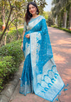 Suha Womens Fashion Ethnic Kanjeevaram Blue Color Sarees-MLSHWSA1972BLU