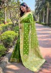 Suha Womens Fashion Ethnic Kanjeevaram Green Color Sarees-MLSHWSA1961GRN