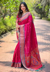 Suha Womens Fashion Ethnic Paithani Pink Color Sarees-MLSHWSA1873PNK