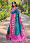 Suha Womens Fashion Ethnic Kanjeevaram Green Color Sarees-MLSHWSA1828GRN