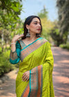 Suha Womens Fashion Ethnic Kanjeevaram Green Color Sarees-MLSHWSA1890PSG