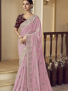 Womens Premium Fashion Ethnic Lavender Color Saree-MLSHWSA2158LVR0ONE