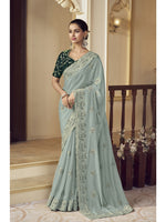 Womens Premium Fashion Ethnic Blue Color Saree-MLSHWSA2157BLU0ONE