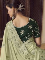 Womens Premium Fashion Ethnic Green Color Saree-MLSHWSA2156GRN0ONE