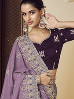 Womens Premium Fashion Ethnic Lavender Color Saree-MLSHWSA2155LVR0ONE