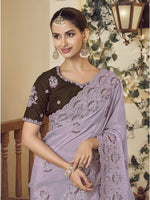 Womens Premium Fashion Ethnic Purple Color Saree-MLSHWSA2151PUP0ONE