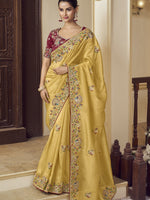 Womens Premium Fashion Ethnic Yellow Color Saree-MLSHWSA2135YLW0ONE