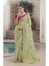 Womens Premium Fashion Ethnic Green Color Saree-MLSHWSA2113GRN0ONE