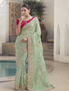 Womens Premium Fashion Ethnic Green Color Saree-MLSHWSA2111GRN0ONE