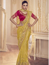 Womens Premium Fashion Ethnic Yellow Color Saree-MLSHWSA2071YLW0ONE