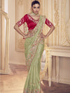 Womens Premium Fashion Ethnic Green Color Saree-MLSHWSA2067GRN0ONE