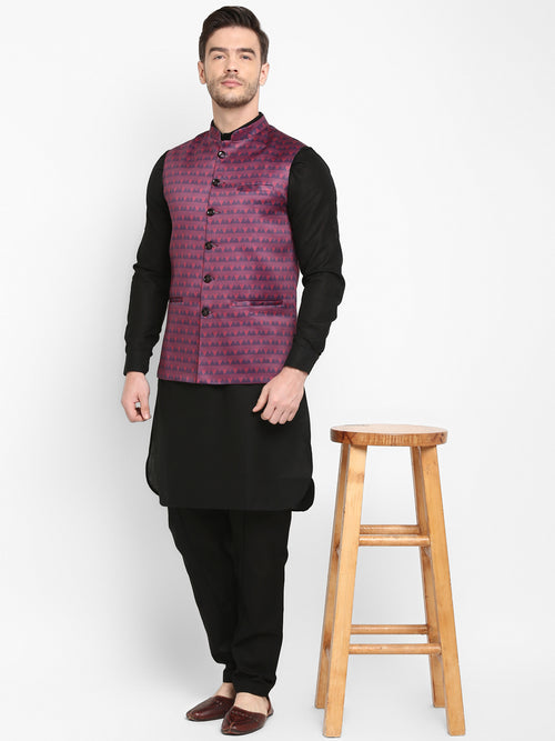 Hangup Men Standard Printed Men's Indian Wear-173A_Printed1_Nehru