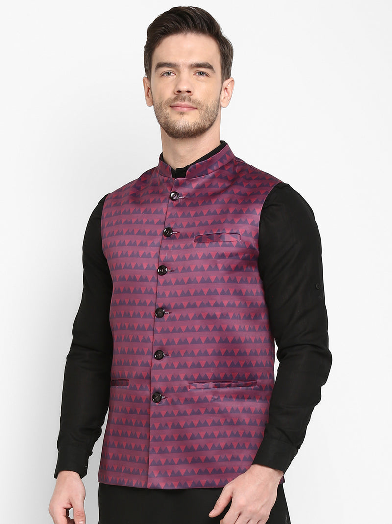 Hangup Men Standard Printed Men's Indian Wear-173A_Printed1_Nehru