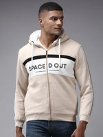 Men Beige Colourblock Sweatshirt-EX-2651-Beige