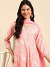 Women's Pink Printed Kurta Set-UB-9670-Pink