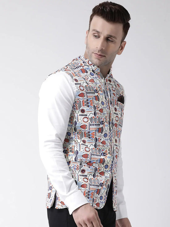 Hangup Men Standard Printed Men's Indian Wear-155A_Printed_Nehru