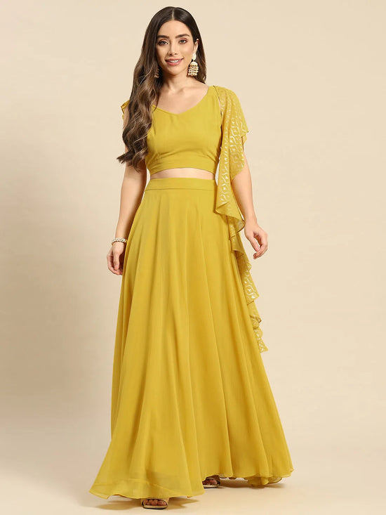 Women Solid Standard Yellow Jumpsuits & Sets