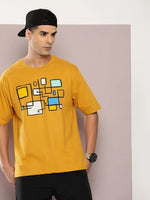 Dillinger Mustard Graphic Oversized T-shirt-DLMOV290AWD-S