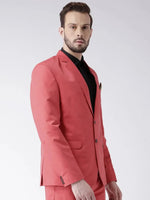 Hangup Men Standard Solid Men Formalwear-CherryBlazer