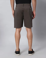 Solid Stretchable Shorts with 3 pockets-Grey-HS6015-30