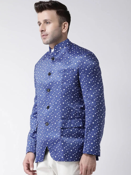 Hangup Men Standard Printed Men Formalwear-D134_5Button_Blazer