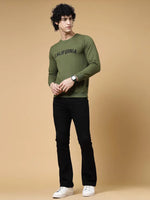 Rigo Printed Round Neck Fleece Sweatshirt-SW09181065-L