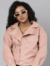 Women Peach Solid Tailored Jacket-CHN-855-Peach