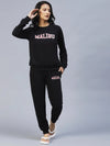 Rigo Black Printed Round Neck Tracksuit