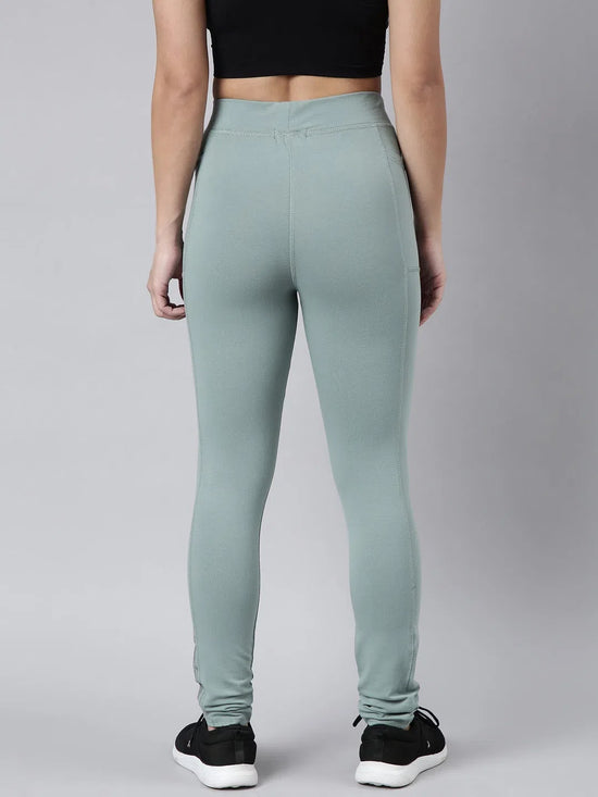 Women Solid Slim Fit Sea Green Track Pant-AF-1894-Seagreen