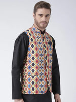 Hangup Men Standard Printed Men's Indian Wear-50APrintedNehru