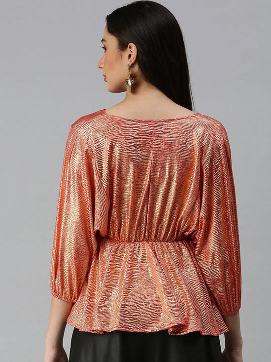 Women's Solid Copper Top-AE-10207-Copper