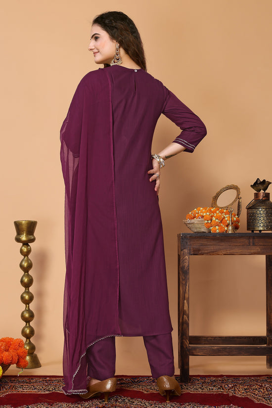 Avanshee Women's Latest Embroidred Cotton Kurta, Pant With Dupatta-ES-7510