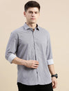 Men Purple Geometrical Casual Shirt-DAITON-3487-Lavender