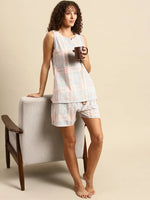 Kurta Shorts nightwear Set in Checks