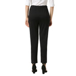 Smarty Pants Women's Cotton Lycra Ankle Length Black Formal Trouser-SMPT-886A-S