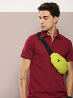 Dillinger Maroon Solid Regular Snap Polo T-shirt