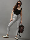 Women's Coffee Brown Solid Skinny Fit Denim Jeans-GZ-5297-Coffeebrown