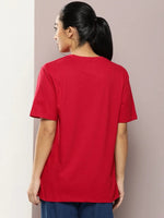 Dillinger Red Graphic Oversized T-Shirt-WMNCR482RED-XS